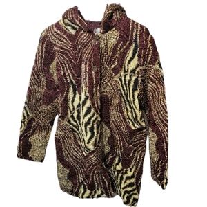 ABC COLLECTION Womans Lightweight Hooded Jacket Animal Print